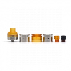 ULTON Parvum Style 22mm RDA Rebuildable Dripping Atomizer w/BF Pin - Silver