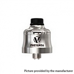 Authentic Phevanda Bell 316ss 22mm MTL RDA Rebuildable Dripping Atomizer w/ BF Pin - Silver