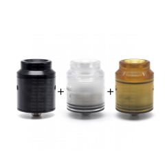 ULTON Kali Style 25mm RDA RSA Rebuildable Dripping Atomizer w/BF Pin/ 2 Set Caps - Black