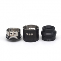 ULTON Kali Style 25mm RDA RSA Rebuildable Dripping Atomizer w/BF Pin/ 2 Set Caps - Black
