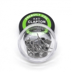 Authentic Pirate Coil Pre-made Clapton Coil Kanthal A1 26GA+30GA 0.8ohm Stainless Steel Coil 3.0mm (10-pack)