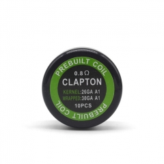 Authentic Pirate Coil Pre-made Clapton Coil Kanthal A1 26GA+30GA 0.8ohm Stainless Steel Coil 3.0mm (10-pack)