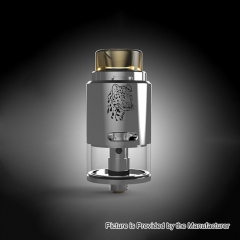 Authentic 5GVape Leopard 24mm RDTA Rebuildable Dripping Tank Atomizer 4ml - Silver