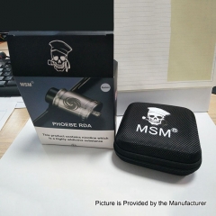 Authentic Omeka MSM Phoebe 24mm RDA Rebuildable Dripping Atomizer - Silver