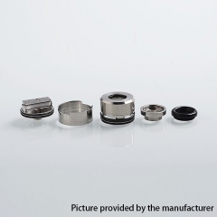 Layercake CSMNT V2 Style 24mm RDA Rebuildable Dripping Atomizer w/ BF Pin - Silver