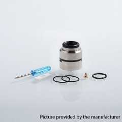 Layercake CSMNT V2 Style 24mm RDA Rebuildable Dripping Atomizer w/ BF Pin - Silver