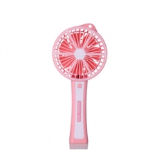 Outdoor Mini HandHeld USB Charging Fan Portable Lemon Cooling Fan - Pink