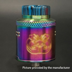 Drop Dead Style 24mm RDA Rebuildable Dripping Atomizer w/ BF Pin - Rainbow