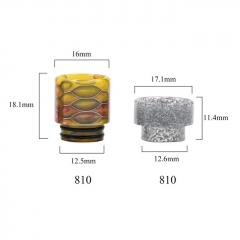 Aleader Replacement 510 Drip Tip +810 Drip Tip (D5) 4pcs - Random Color