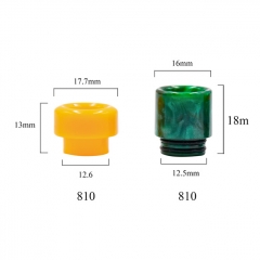 Aleader Replacement 510 Drip Tip +810 Drip Tip (D5) 4pcs - Random Color