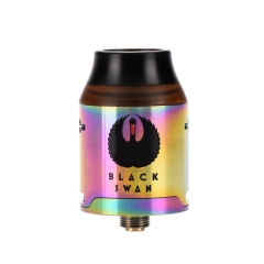 Authentic Kindbright Black Swan 24mm RDA Rebuildable Dripping Atomizer w/ BF Pin - Rainbow