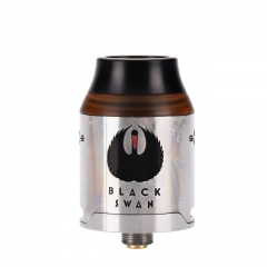 Authentic Kindbright Black Swan 24mm RDA Rebuildable Dripping Atomizer w/ BF Pin - Silver