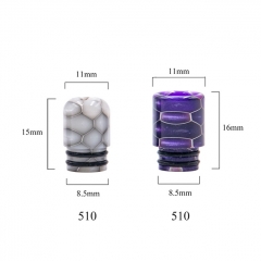 Aleader Replacement 510 Drip Tip +810 Drip Tip (D5) 4pcs - Random Color