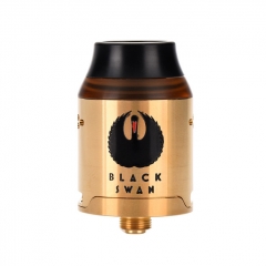 Authentic Kindbright Black Swan 24mm RDA Rebuildable Dripping Atomizer w/ BF Pin - Gold