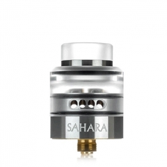 Authentic 3CVape Sahara 24mm RDA Rebuildable Dripping Atomizer w/BF Pin - Silver