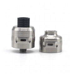 ULTON Salix Style 22mm MTL RDA Rebuildable Dripping Atomizer w/BF Pin/ Extra Cap - Silver