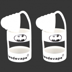 Iwodevape Universal Silicone Anti-Slip Vape Band + Anti-Dust Cap Combo (2-Pack) - White