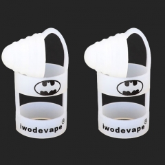 Iwodevape Universal Silicone Anti-Slip Vape Band + Anti-Dust Cap Combo (2-Pack) - White