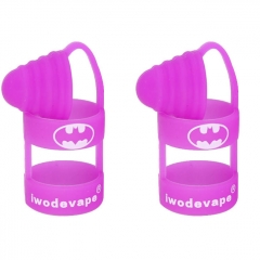 Iwodevape Universal Silicone Anti-Slip Vape Band + Anti-Dust Cap Combo (2-Pack) - Purple