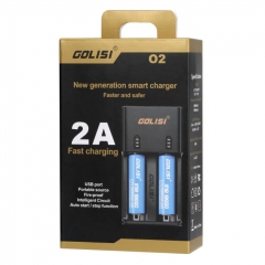 GOLISI O2 Intelligent Charger for 18650/14500/16340/18350/18500/26650/20700/32650 - Black