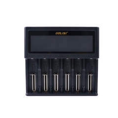 GOLISI S6 Intelligent Charger for 18650/20700/21700/26650(EU Charger) - Black