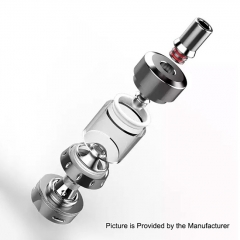 Authentic Auro Salt 22mm MTL Tank Clearomizer 2ml (1.8 Ohm/1.5 Ohm) - Silver