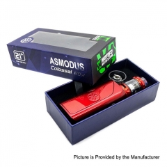 Authentic Asmodus Colossal 80W 25mm TC VW Box Mod + Wotofo Flow Pro Sub Ohm Tank Kit 5ml - Gun Metal