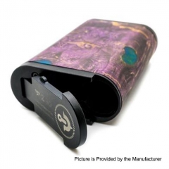 Authentic Asmodus EOS II 180W Touch Screen TC VW Variable Wattage Box Mod Stablized Wood + Aluminum - Purple