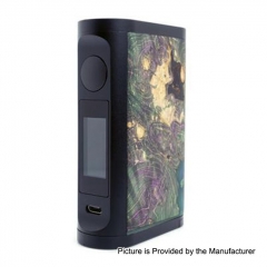 Authentic Asmodus EOS II 180W Touch Screen TC VW Variable Wattage Box Mod Stablized Wood + Aluminum - Purple