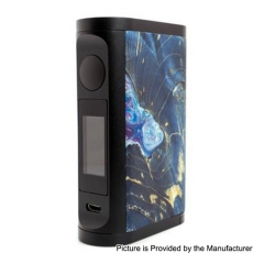 Authentic Asmodus EOS II 180W Touch Screen TC VW Variable Wattage Box Mod Stablized Wood + Aluminum - Blue