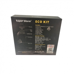 Authentic Vapor Storm ECO Mechanical Box Mod w/2ml(0.3ohm) Atomizer Kit - Black Red