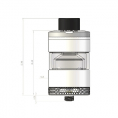 Authentic Steam Crave Glaz 31mm RTA Rebuildable Tank Atomizer 7ml - Gold