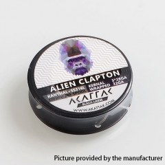 Authentic Akattak Black Label Alien Clapton Kanthal + SS316L Heat Resistance Wire Spool - 3 x 28GA + 32GA (10 Feet)