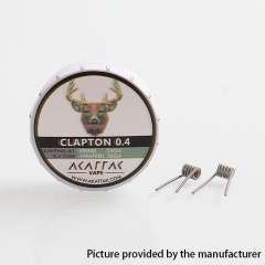 Authentic Akattak Clapton 0.4 Kanthal A1 Wire Pre-built Coils - 24GA + 30GA/0.4 Ohm (20 PCS)