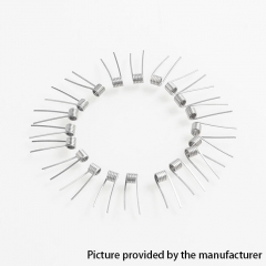 Authentic Akattak Black Label Super Flat Nichrome 80 Wire Pre-built Coils - 0.6 x 0.8 Flat/0.22 Ohm (20 PCS)