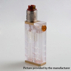 SOB Emperor Style 24mm Mechanical Box Mod + Outlaw Style RDA Kit (Acrylic + Brass) - Transparent