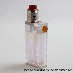 SOB Emperor Style 24mm Mechanical Box Mod + Outlaw Style RDA Kit (Acrylic + SS) - Transparent