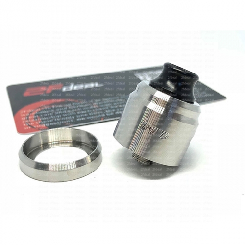 ULTON Typhoon BTD Wave Style 316SS 22mm RDA Rebuildable Dripping Atomizer w/BF Pin 1:1 - Silver