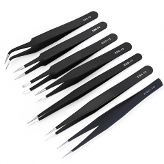 WLXY WL-ESD Durable Steel Tweezers Set (7 PCS)