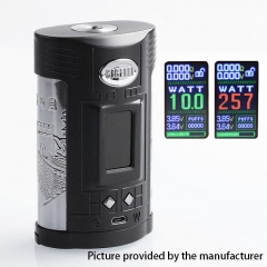 Authentic Sigelei GW 257W VW Variable Wattage Temerpature Control  Mod - Black+Gun Metal