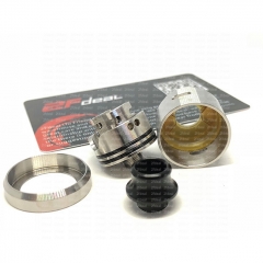 ULTON Typhoon BTD Wave Style 316SS 22mm RDA Rebuildable Dripping Atomizer w/BF Pin 1:1 - Silver
