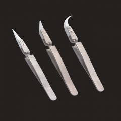 Reverse Ceramic Tweezers 1pc - Silver