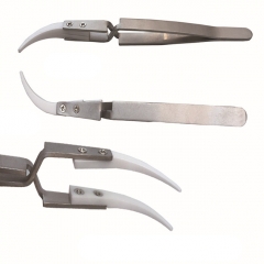 Reverse Ceramic Tweezers 1pc - Silver
