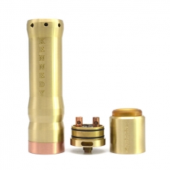 Vindicator Style 18650/20700/21700  25mm Hybrid Mechanical Mod w/ Atomizer Kit  - Brass