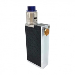 SOB Emperor Style 24mm Mechanical Box Mod + Outlaw Style RDA Kit (POM + SS) - Black+Silver