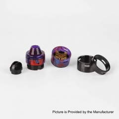 Authentic RFGVape 2+1 24.8mm RDA Rebuildable Dripping Atomizer w/ BF Pin - Purple Resin