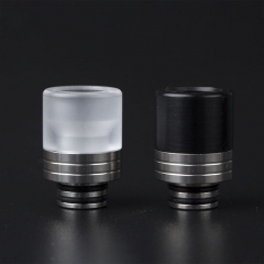 Coil Father 510 Anti Split Replacement Drip Tip (Type B)13mm 2pcs - Black Silver + White