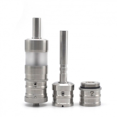 ULTON FEV V4.5 Style RTA Rebuildable Atomizer Single + Dual Airflows + Fev Dripper Kit - Silver