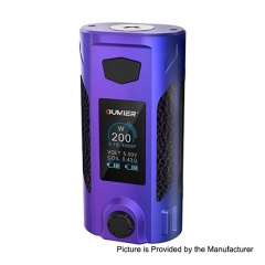 Authentic Oumier Rudder 200W TC VW Variable Wattage Box Mod - Purple