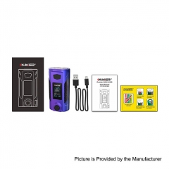 Authentic Oumier Rudder 200W TC VW Variable Wattage Box Mod - Brushed Silver